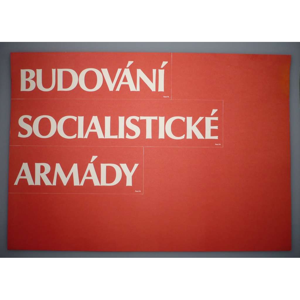 Plakát - Budování socialistické armády - komunismus, propaganda