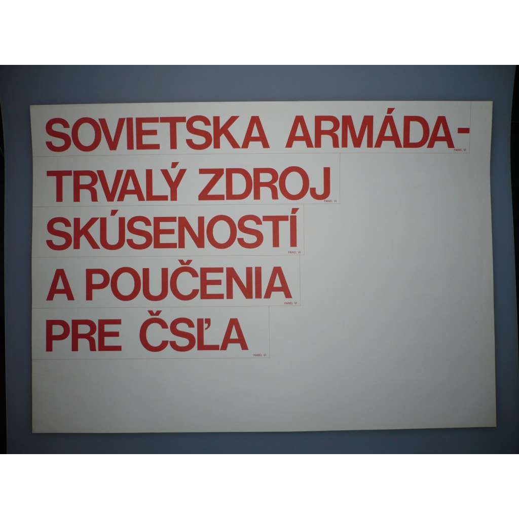 Plakát - Sovětská armáda, Československá lidová armáda, ČSLA - komunismus, propaganda