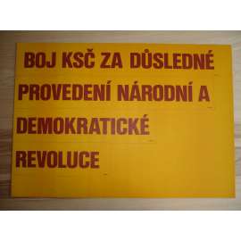 Plakát - KSČ revoluce - komunismus, propaganda
