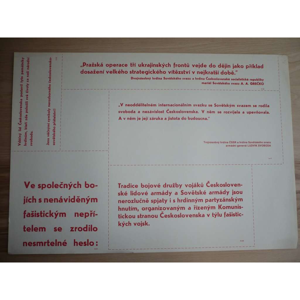 Plakát - Svoboda a nezávislost, Ludvík Svoboda - komunismus, propaganda