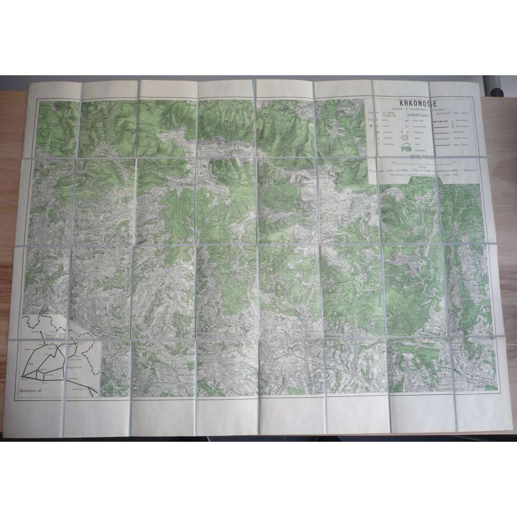Mapa Krkonoše - Měřítko 1:50 000 - Rokytnice, Jilemnice, Vrchlabí