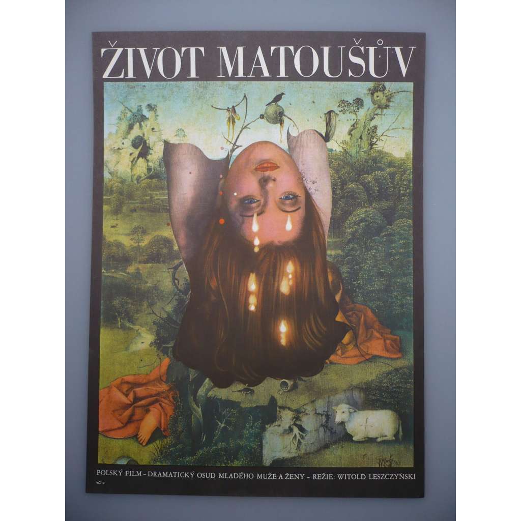 Život Matoušův (filmový plakát, film Polsko 1967, režie Witold Leszczyński, Hrají: Franciszek Pieczka, Anna Milewska, Wirgiliusz Gryń)