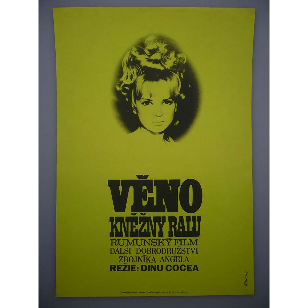 Věno kněžny Ralu (filmový plakát, film Rumunsko 1970, režie Dinu Cocea, Hrají: Toma Caragiu, Marga Barbu, Jean Constantin)
