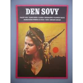 Den sovy (filmový plakát, film Itálie 1968, režie Damiano Damiani, Hrají: Claudia Cardinale, Franco Nero, Lee J. Cobb)