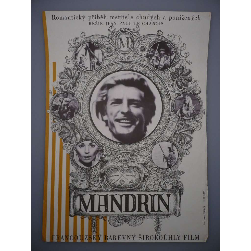 Mandrin (filmový plakát, film Francie 1962, režie Jean-Paul Le Chanois, Hrají: Georges Rivière, Silvia Monfort, Jeanne Valérie)