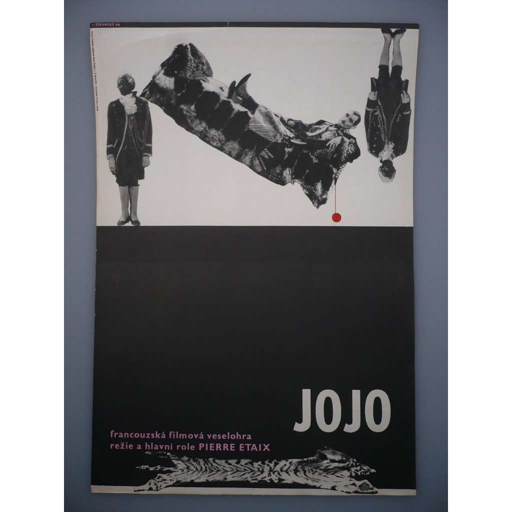 Jojo (filmový plakát, film Francie 1965, režie Pierre Étaix, Hrají: Pierre Étaix, Claudine Auger, Philippe Castelli)
