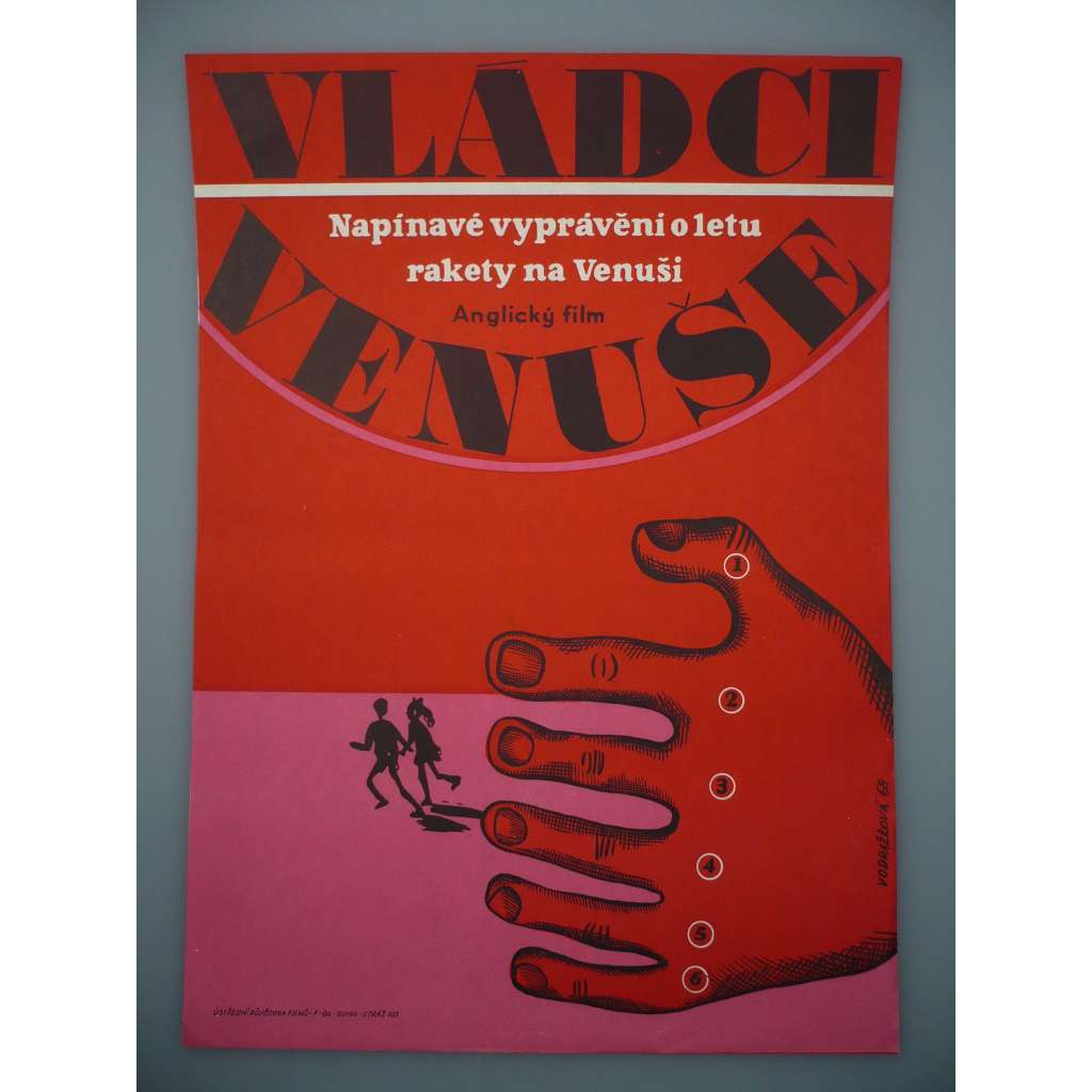 Vládci Venuše (filmový plakát, film VB 1962, režie Ernest Morris, Hrají: Robert James, Norman Wooland, Zienia Merton)