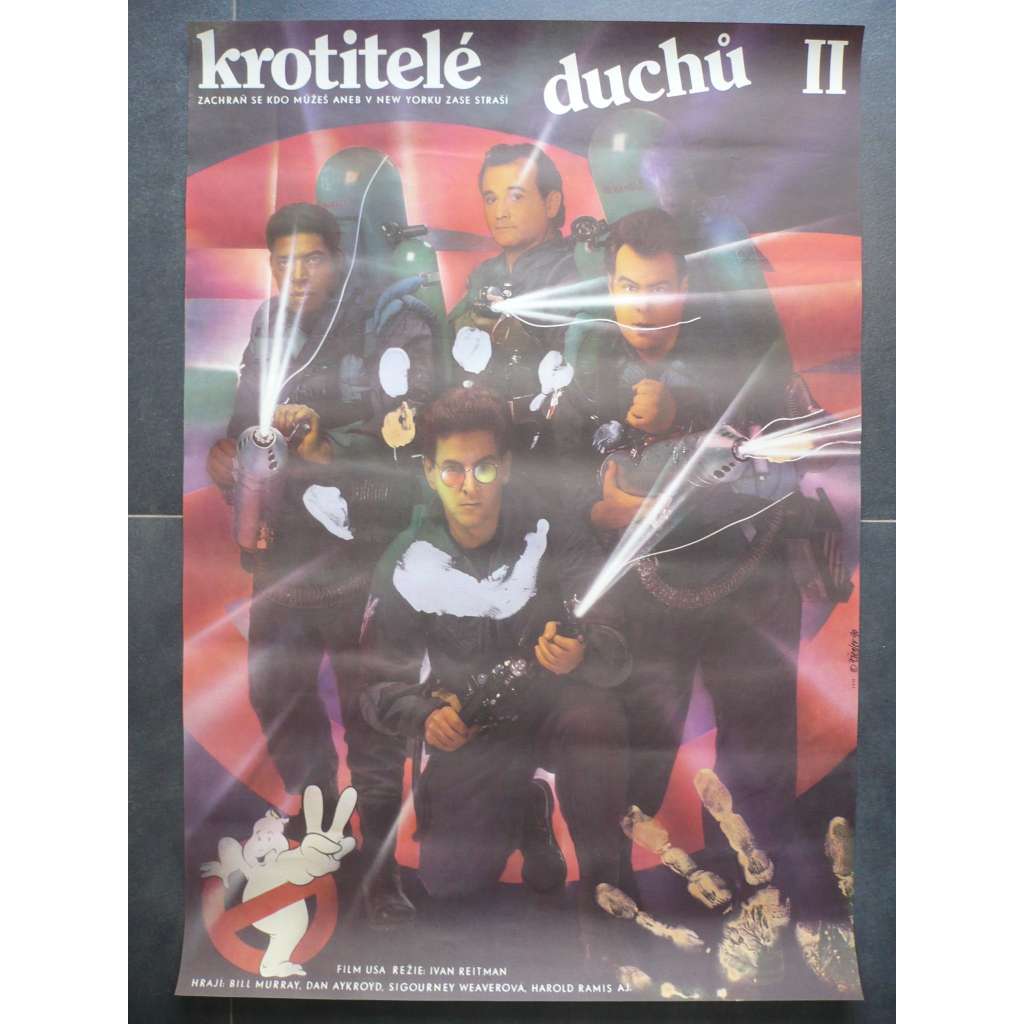 Krotitelé duchů II (filmový plakát, film USA 1989, režie Ivan Reitman, Hrají: Bill Murray, Dan Aykroyd, Sigourney Weaver)