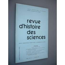 Revue d'Histoire des Sciences et de leurs Applications [Tome XXXII. n° 1 – Janvier 1979] (Přehled dějin věd a jejich aplikací)