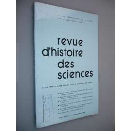 Revue d'Histoire des Sciences et de leurs Applications [Tome XXXVIII. N° 1  – Janvier-Mars 1985] (Přehled dějin věd a jejich aplikací)
