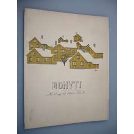 Bonytt: Er Tidsskrift for Arkitektur, Boliginnredning, Kunst of Brukskunst [Nr. 11 og 12 1945] (Norský magazín, architektura, bydlení, interiér, design, nábytek, umění)