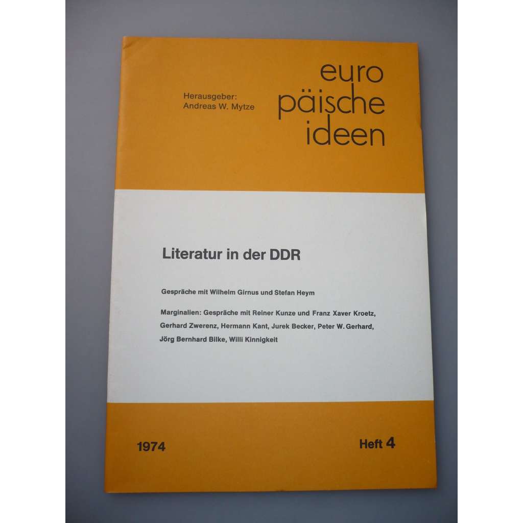 Europäische Ideen. Heft 4, 1974 (časopis, Evropa, evropská myšlenka)