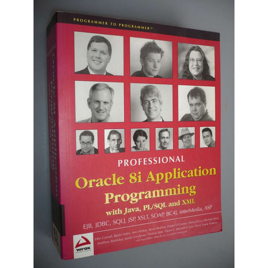 Proffesional Oracle 8i Application Programming with Java, PL/SQL and XML [programování, software, počítačová literatura]