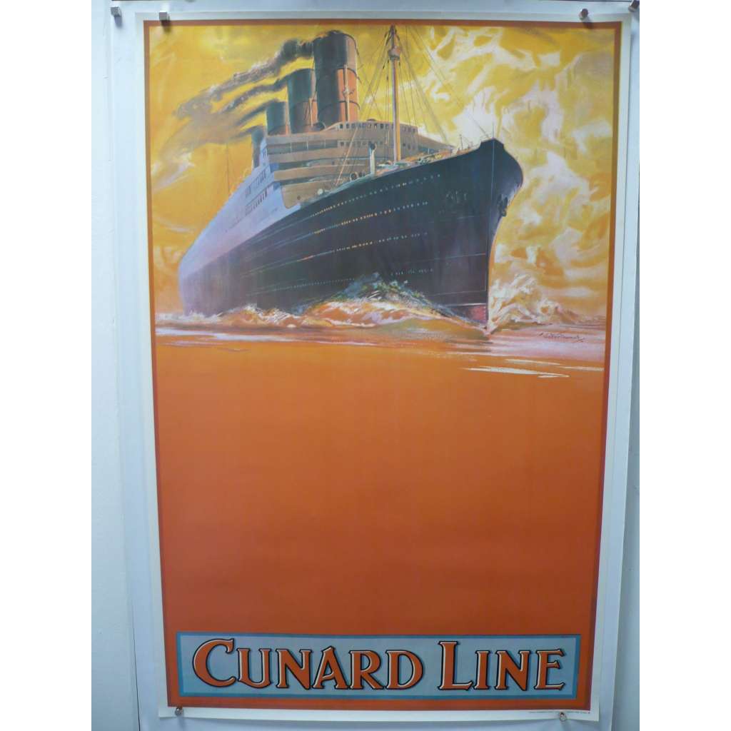 Cunard Line - Loď, cestování - plakát