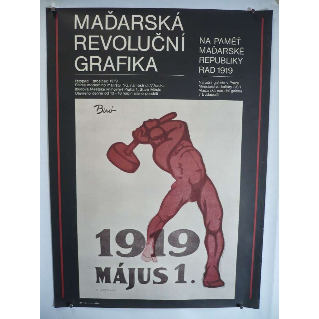 Maďarská revoluční grafika - Na pamět madarské republiky rad 1919 - výstava, Praha, Národní galerie- plakát