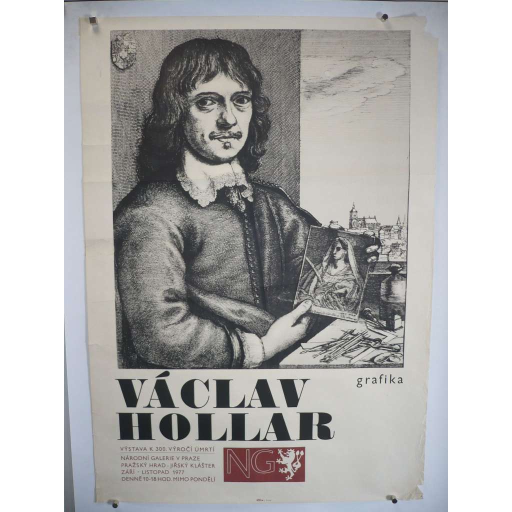 Václav Hollar - grafika, výstava k 300. výročí úmrtí - Národní galerie v Praze - plakát