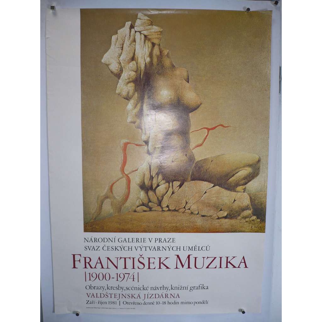 František Muzika (1900 - 1974) - Obrazy, kresby scénické návrhy, knižní grafika - Výstava Valdštejnská zahrada 1981 - plakát