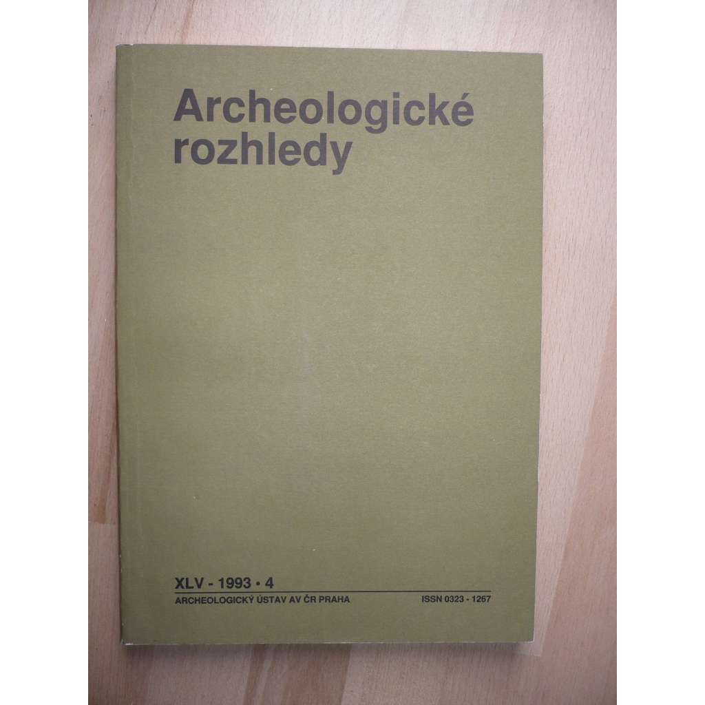 Archeologické rozhledy. Ročník XLV. 1993. Sešit 4 [archeologie]