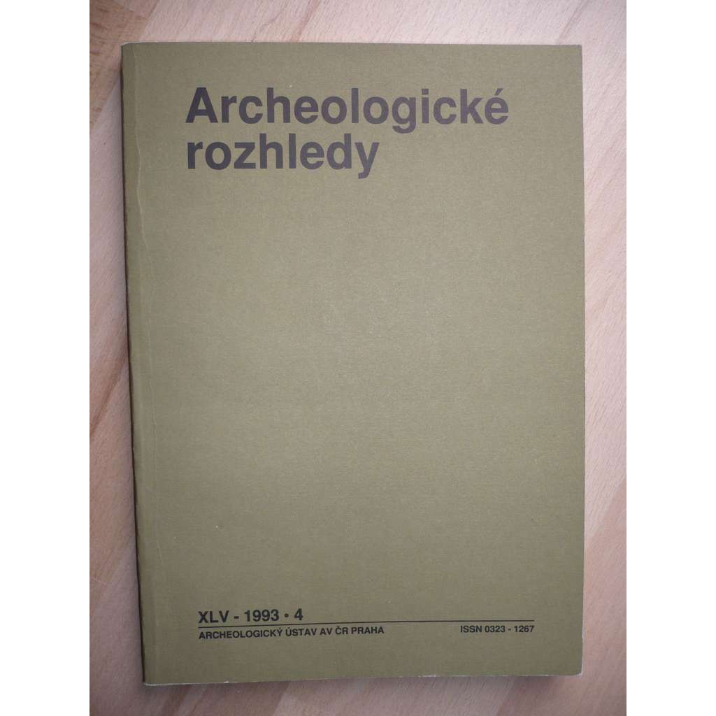 Archeologické rozhledy. Ročník XLV. 1993. Sešit 4 [archeologie]