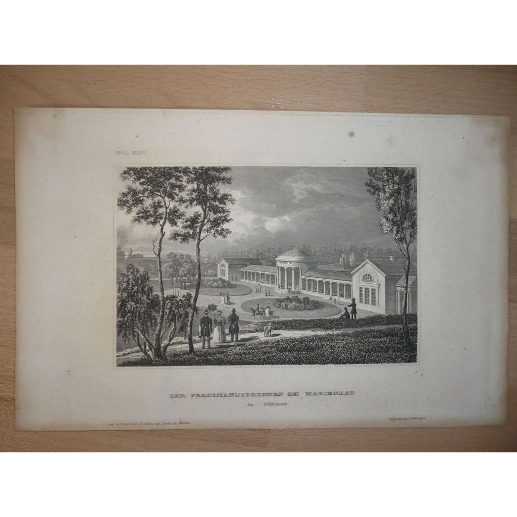 Marienbad - Mariánské lázně - ocelorytina cca 1850, grafika, nesignováno