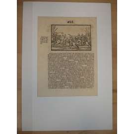 Václav Hájek z Libočan -Kronika česká, faksimile z r. 1819, list č. 253 [dřevořez, jeden list, stará grafika]