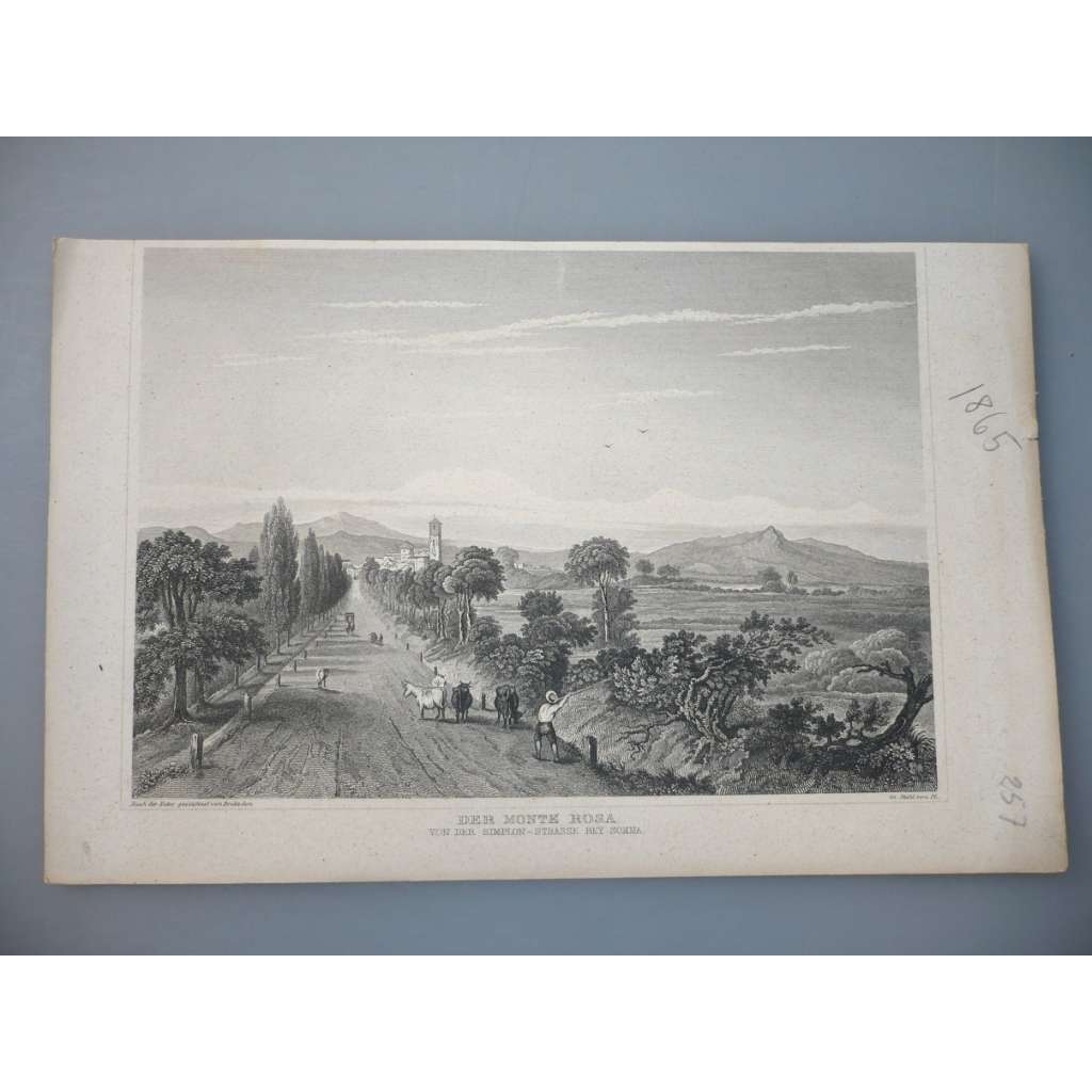 Monte Rosa - oceloryt 1865, grafika, nesignováno
