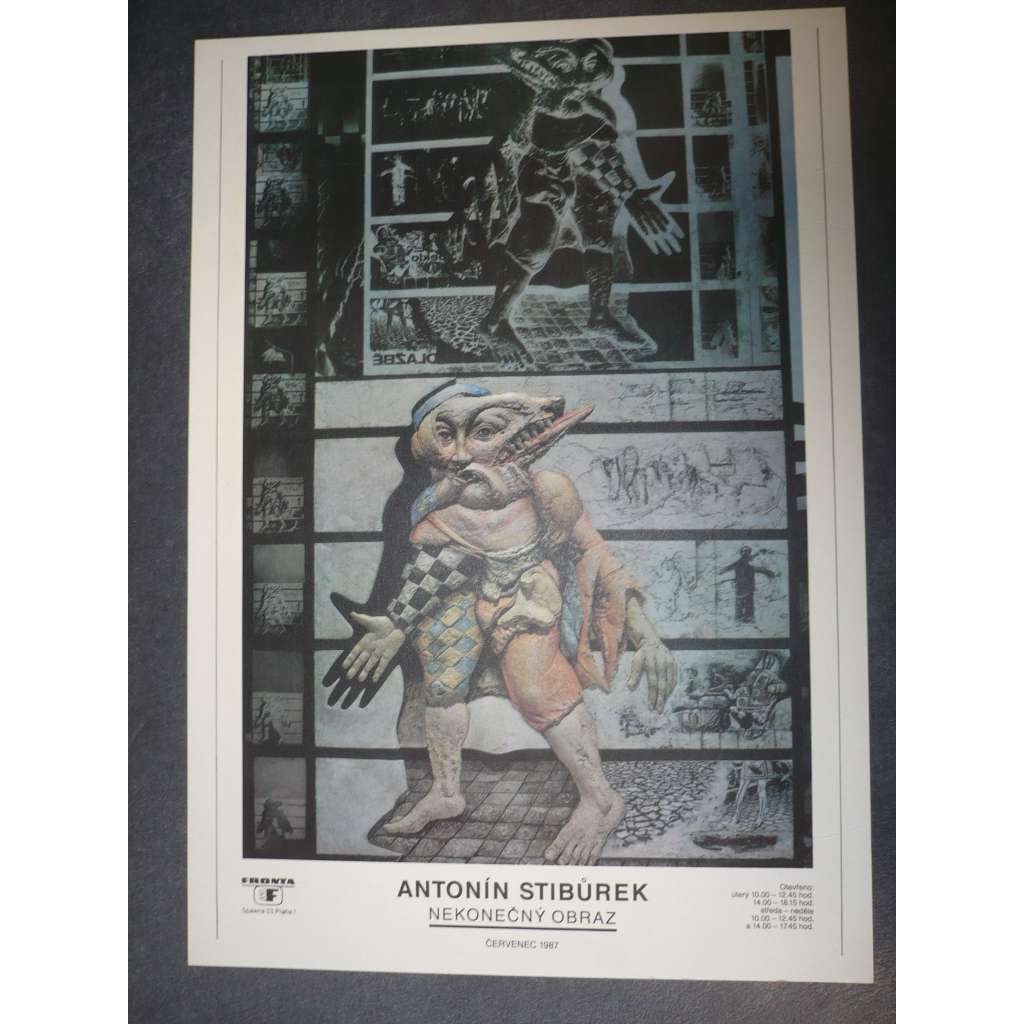 Antonín Stibůrek - nekonečný obraz, červenec 1987 - plakát, výstava