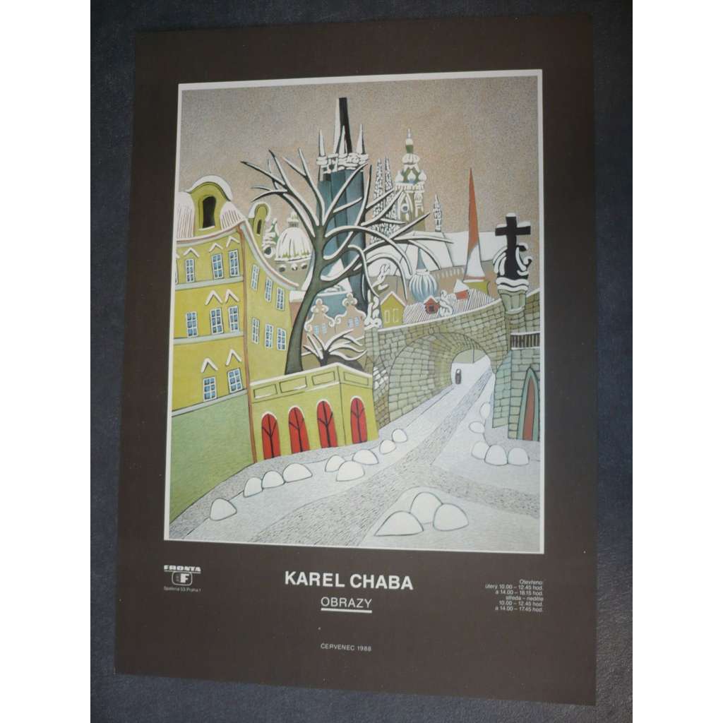 Karel Chaba - obrazy, červenec 1988 - plakát, výstava
