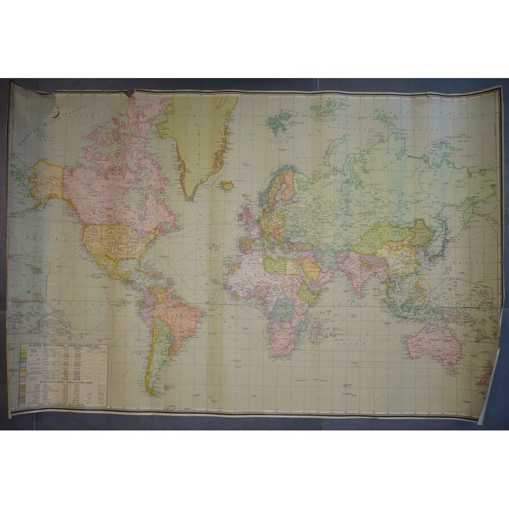 Mapa světa v době druhé světové války - vysvětlivky