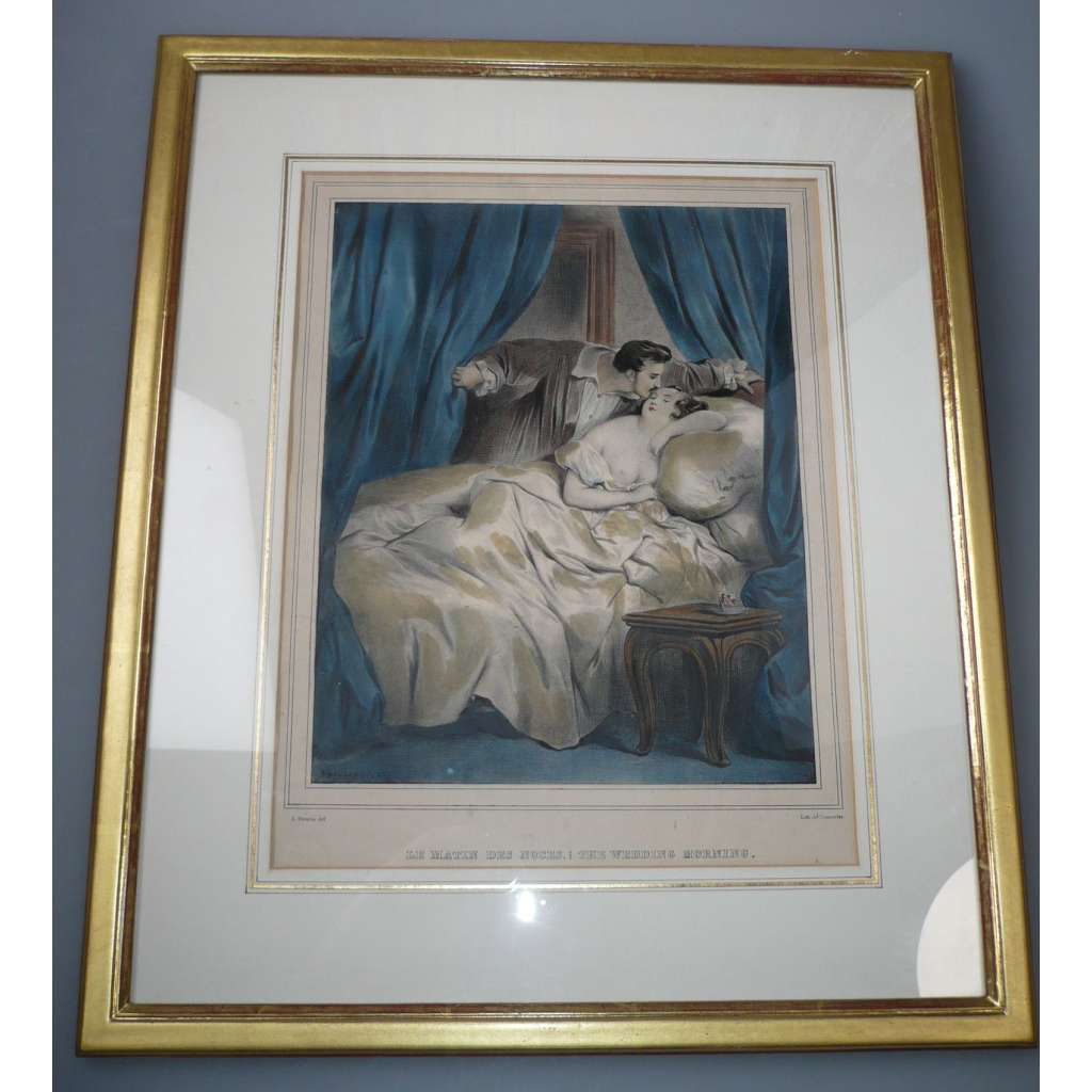 Achille Devaria (1800 - 1857) - Svatební ráno - Le Matin des Noces, Jacques Lemerdier - litografie, grafika, signováno
