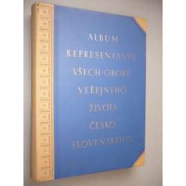 Album representantů všech oborů veřejného života československého - KRÁSNÁ VAZBA KŮŽE [významné osobnosti, postavy, lidé, politici, ministři,učitelé, poslanci, profesoři, herci, spisovatelé - fotoalbum, portréty]