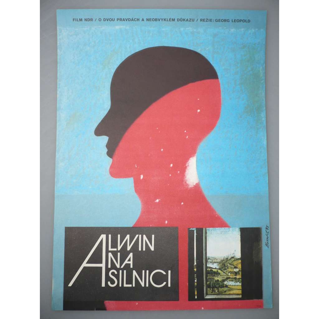 Alwin na silnici (filmový plakát, autor Karel Zavadil *1946, film NDR, režie Georg Leopold)
