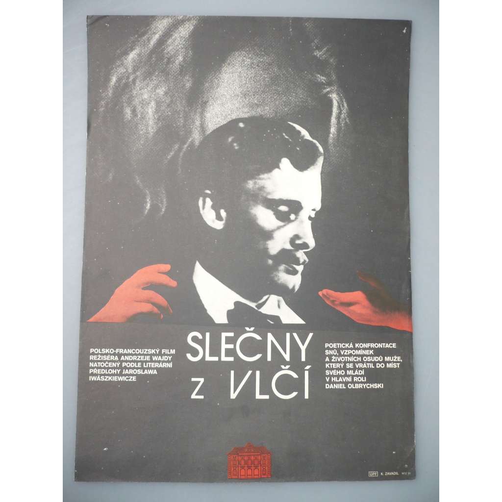 Slečny v vlčí (filmový plakát, autor Karel Zavadil *1946, film Polsko, Francie, režie Andrzej Wajda)
