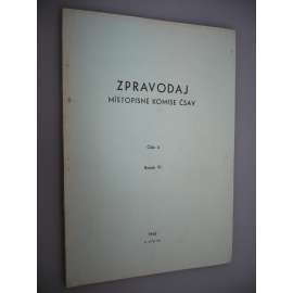 Zpravodaj Místopisné komise ČSAV. Číslo 4. Ročník VI. Rok 1965