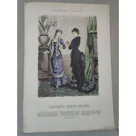 Biedermeier 1881 [móda, oblečení, ženy] - kolorovaná litografie cca 1850, grafika, nesignováno