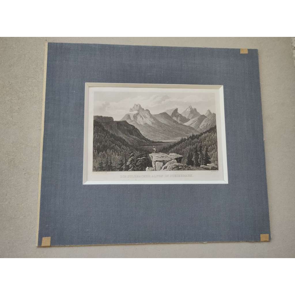 Sulzbacher, Rakousko (Alpy) - oceloryt 1846, grafika, nesignováno