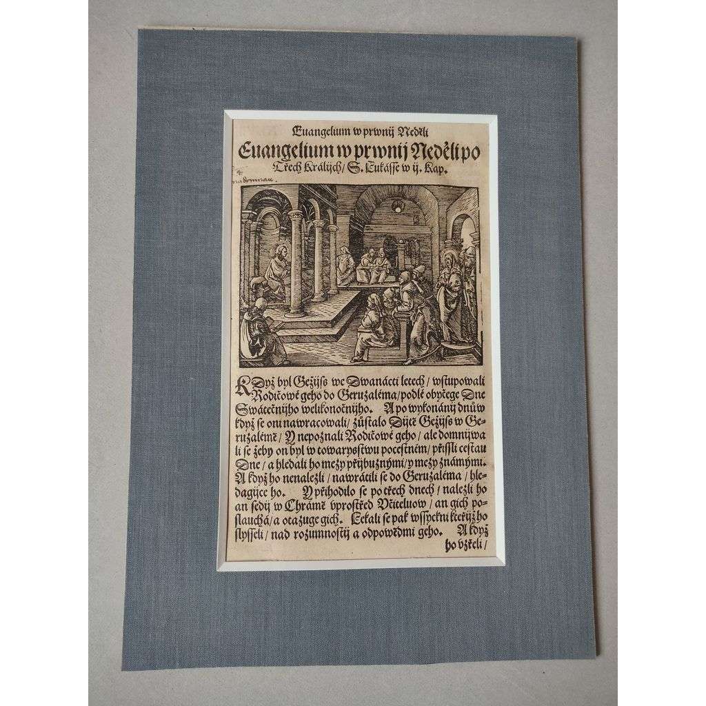 Knižní ilustrace cca 18. století - dřevořez, grafika, nesignováno