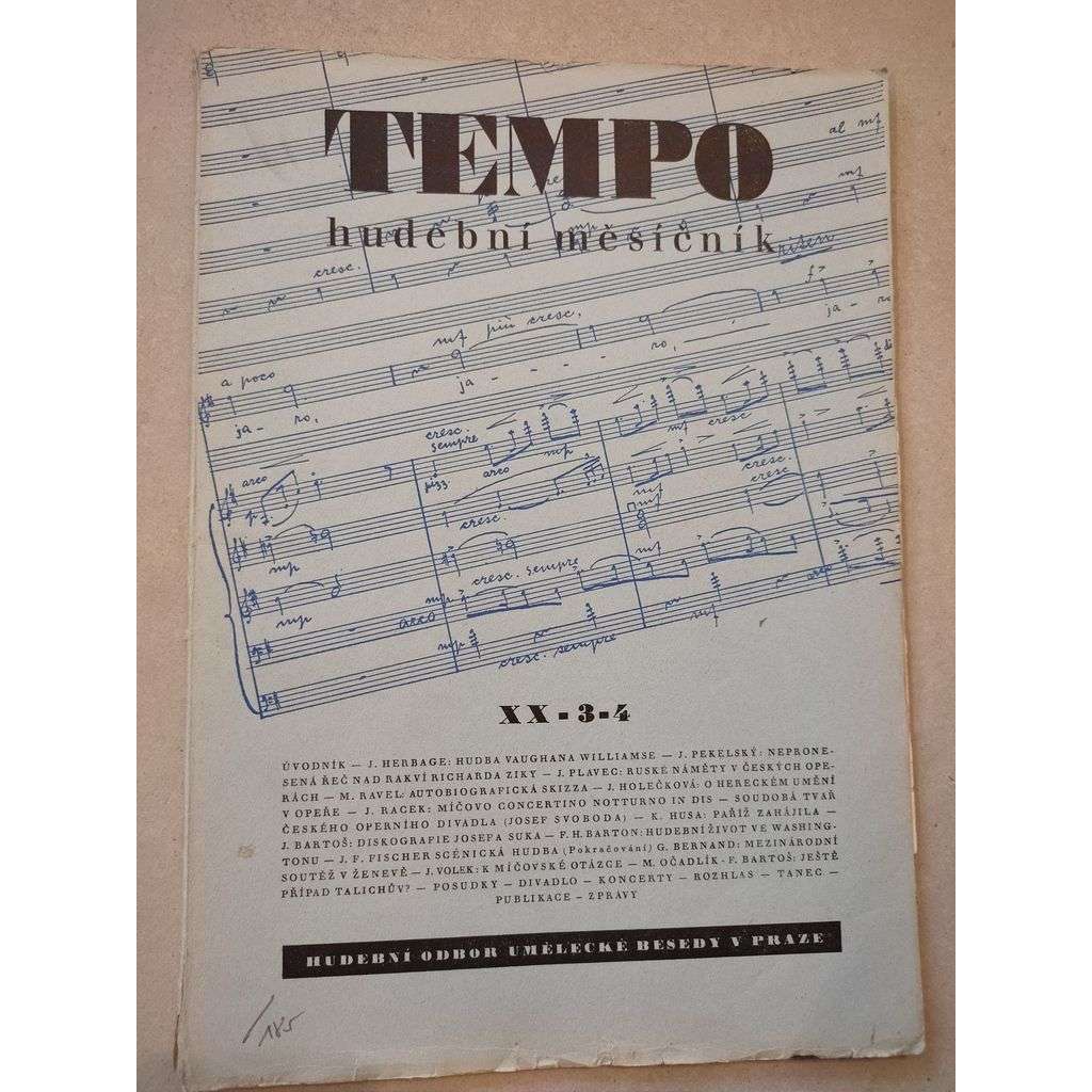 Tempo hudební měsíčník XX-3-4