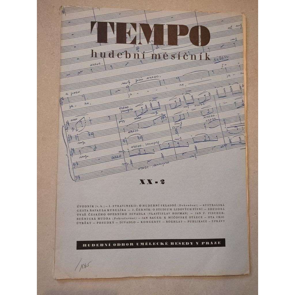 Tempo hudební měsíčník XX-2. 1947 Říjen