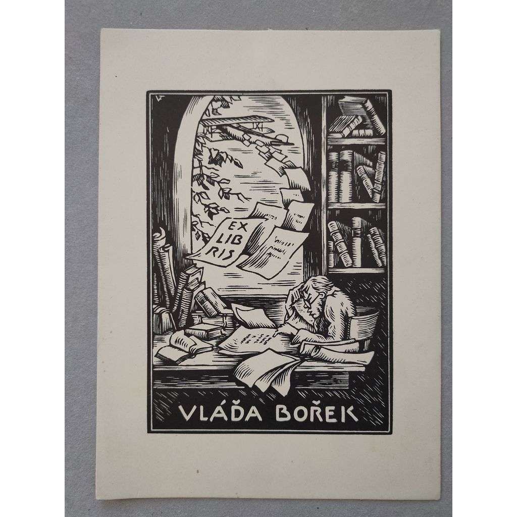Vítězslav Fleissig (1893 - 1955) - EX LIBRIS - dřevoryt 1930, grafika, nesignováno