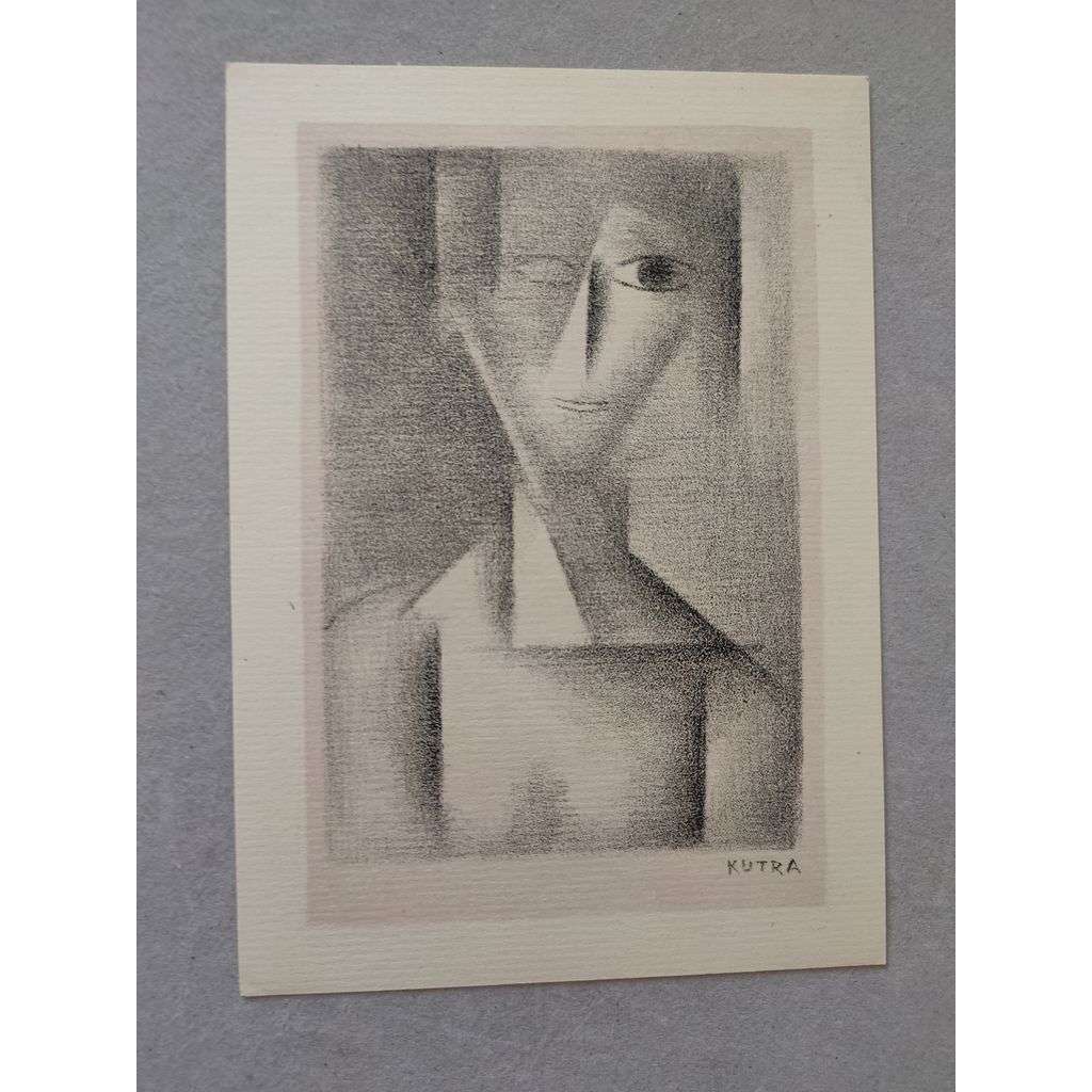 Radoslav Kutra (1925 - 2020) - Kubistická tvář - litografie, grafika, signováno