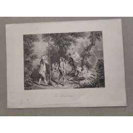 Střelecká soutěž - oceloryt cca 1840, grafika, nesignováno (střelba)