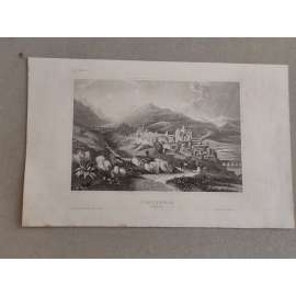 Meyer - Placengia, Španělsko - oceloryt 1850, grafika, nesignováno