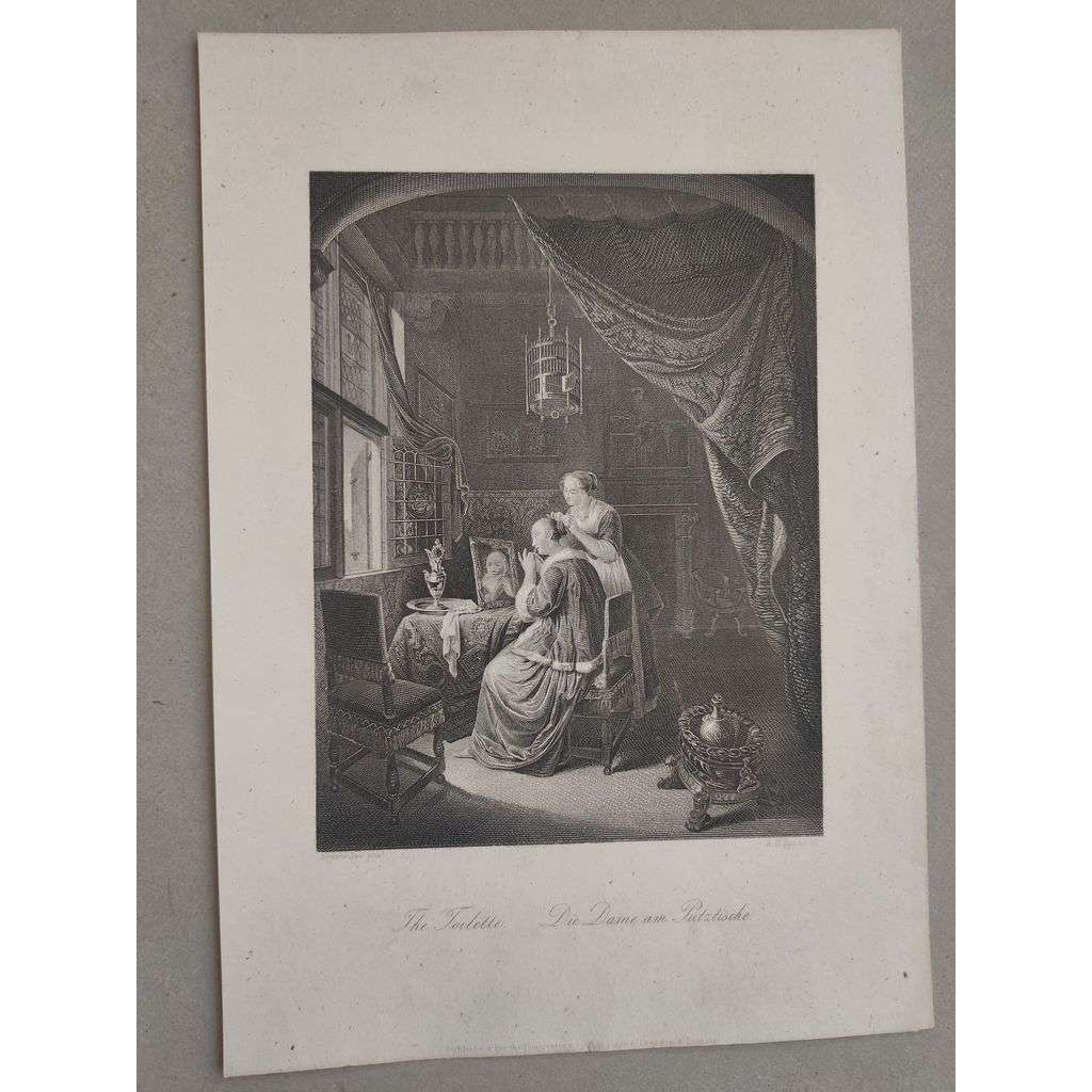 A. H. Payne (1812 - 1902) - Dámský budoár - rytina cca 1860, grafika, nesignováno