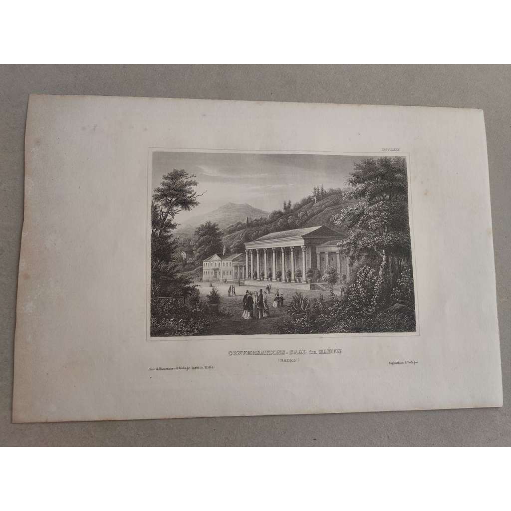 Meyer - Baden-Baden -Německo  oceloryt cca 1850, grafika, nesignováno