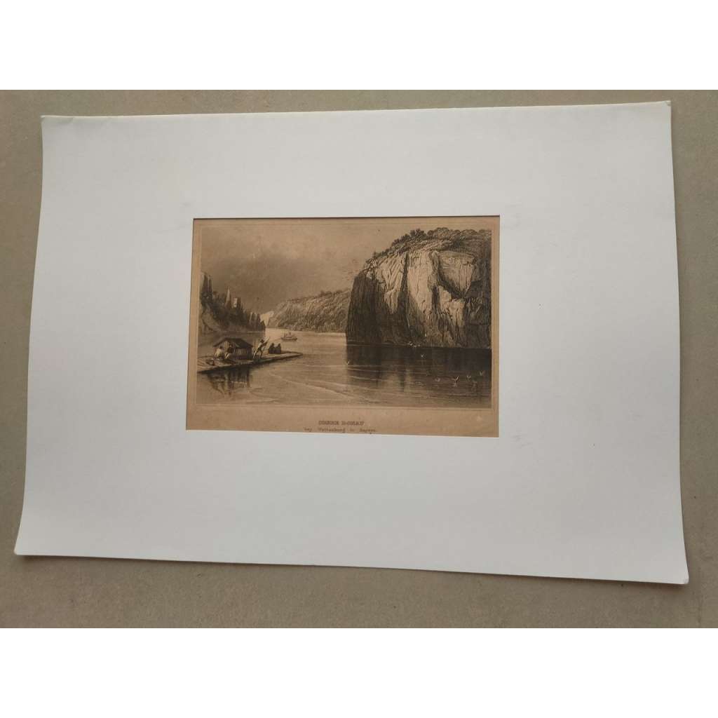 Voraři na Dunaji II., Německo - oceloryt 1850, grafika, nesignováno