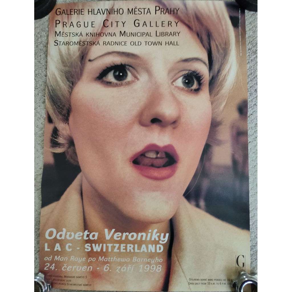 Odveta Veroniky - LAC Switzerland - Galerie hlavního města Prahy - výstava 1998, plakát