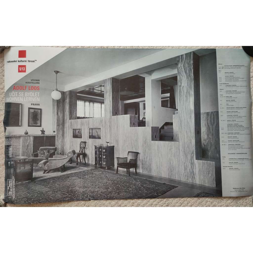 Adolf Loos - Učit se bydlet - Praha - výstava umění - plakát