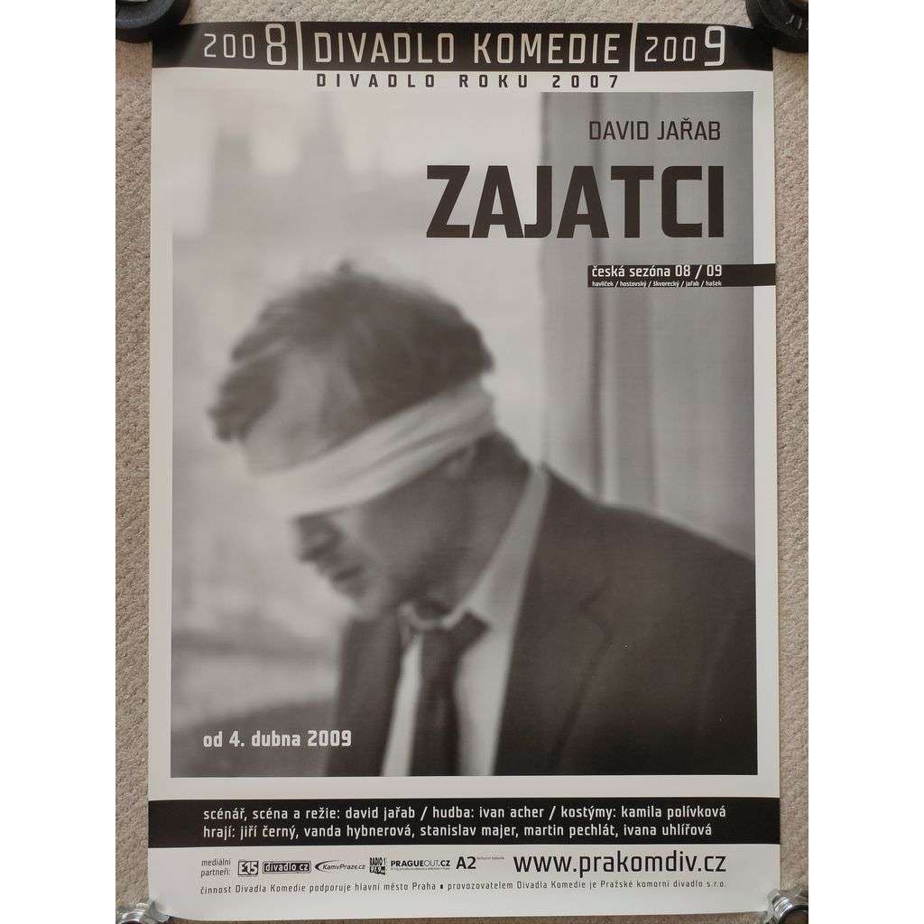 Zajatci - David Jařáb - Divadlo Komedie 2008, 2009 - reklamní plakát