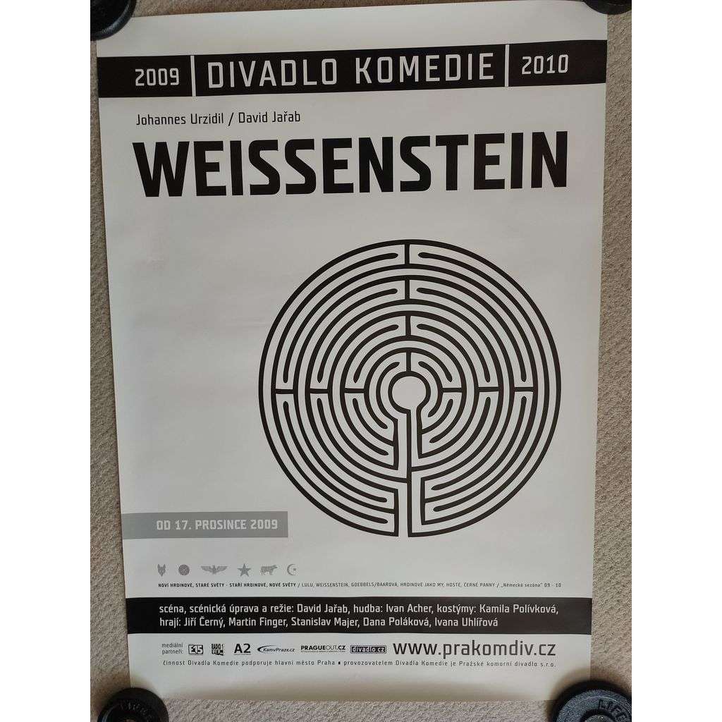 Weissenstein - Johannes Urzidil, David Jařab - Divadlo Komedie 2009, 2010 - reklamní plakát